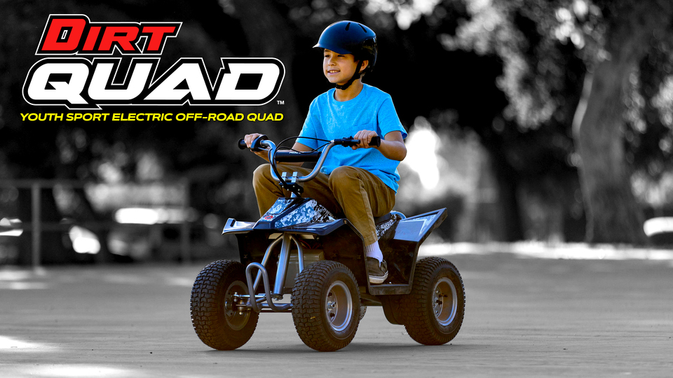 thumbnail video image 3 of Razor Dirt Quad - 24V Electric Powered Ride-on for Kids 8+, up to 8 mph,  Forward/Reverse Drive Mode, 3 of 11