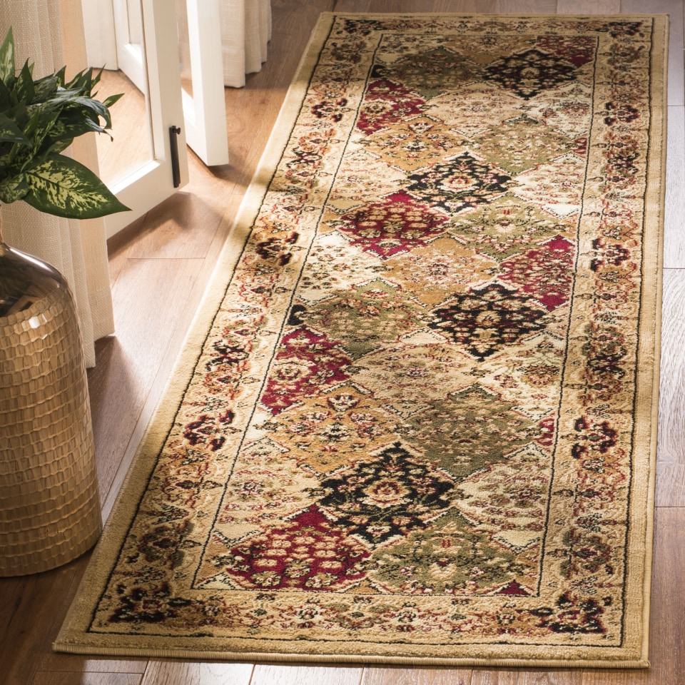 Safavieh Heritage Patna 2 x 12 Beige/Rust Indoor Floral/Botanical Oriental Handcrafted Runner Safavieh Heritage Patna 2 x 12 Beige/Rust Indoor Floral/Botanical Oriental Handcrafted Runner