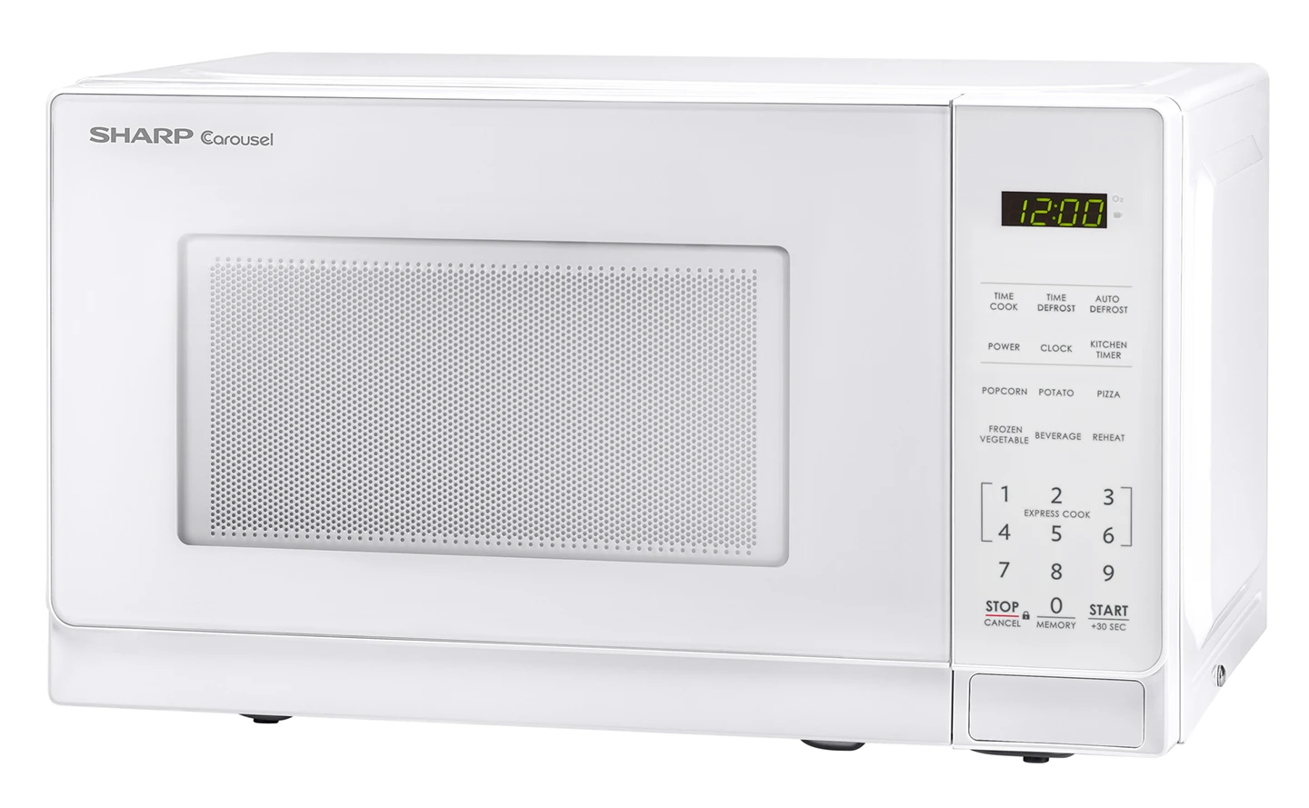 SMC0710BW 0.7 Cu Ft White Carousel Microwave - Sharp