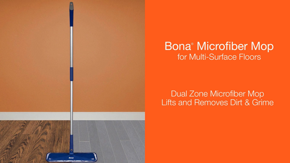 Bonpally Microfiber Mop Floor Cleaning System, Flat Mop for Hardwood Floors,  Floor Scrub Brush and Grout