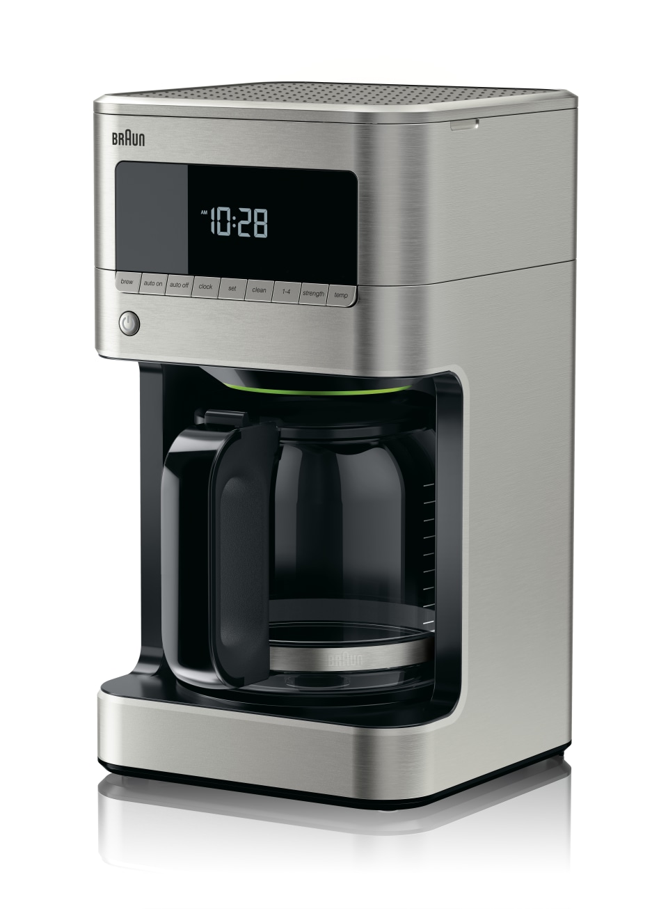 Braun 12 Cup Programmable Brew Sense Drip Coffee Maker, Black, Tested
