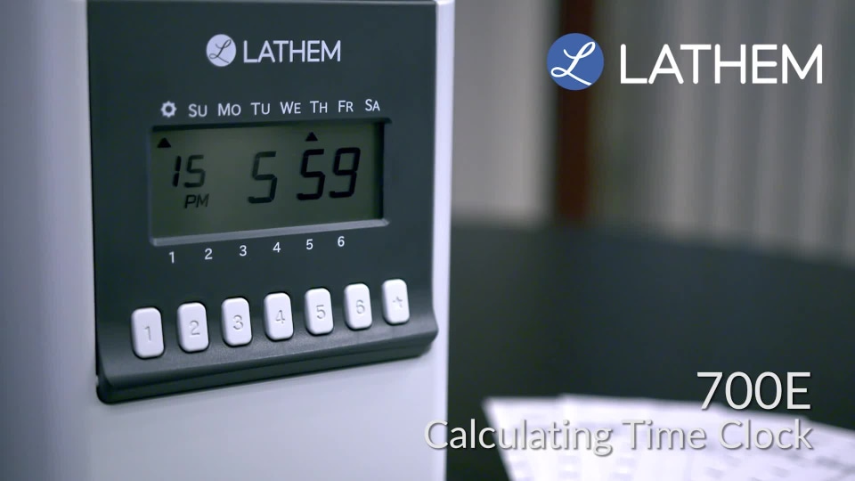 700E Calculating Time Clock, Digital Display, White