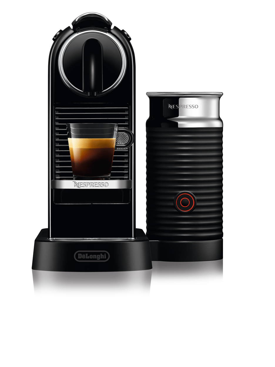 Nespresso D121-US4-BK-NE1 Citiz Espresso Maker with Aeroccino Milk Frother,  Black
