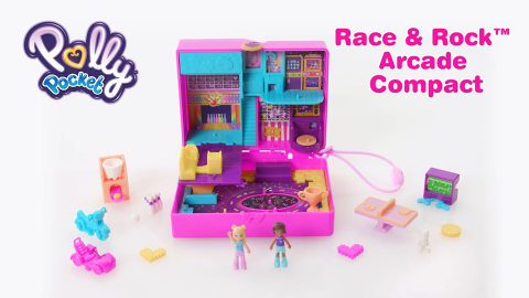 POLLY POCKET RACE & ROCK ARCADE COMPACT 2021 NEW IN SEALED PACKAGE
