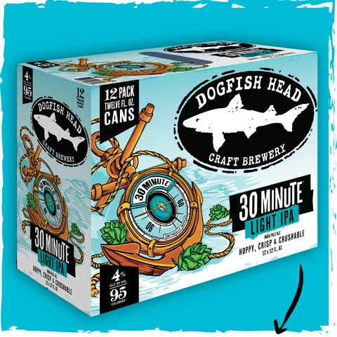 Dogfish Head Beer IPA 90 Minute Pack In Bottles 6-12 shaws