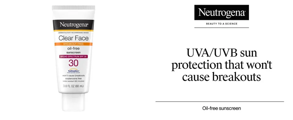 face sunscreen, facial sunscreen, acne sunscreen, sunscreen lotion, acne-prone skin, clogged pores