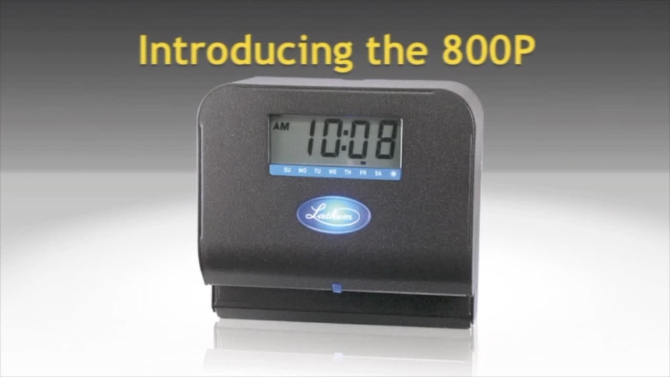 Lathem, LTH800P, 800P Thermal Print Time Clock, 1 Each, Charcoal Gray