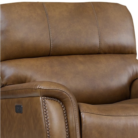 Recliner with bustle back design showing comfort