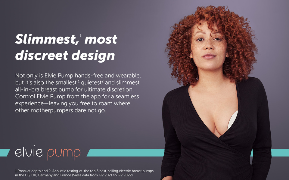 Slimmest, most discreet design. Not only is Elvie Pump hands-free and wearable, but it&#39;s also the smallest, quietest, and slimmest all-in-bra breast pump for ultimate discretion. Control Elvie Pump from the app for a seamless experience - leaving you free to roam where other motherpumpers dare not go.