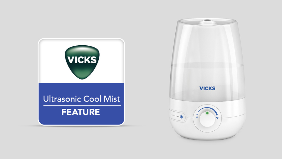 thumbnail video image 2 of Vicks Filter Free Cool Mist Humidifier, White, VUL545, 2 of 10