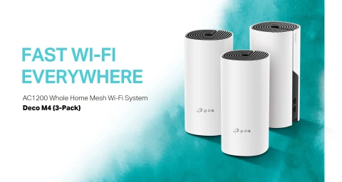 TP-Link Deco M4 AC1200 Whole Home Mesh Wi-Fi System (3 Pack