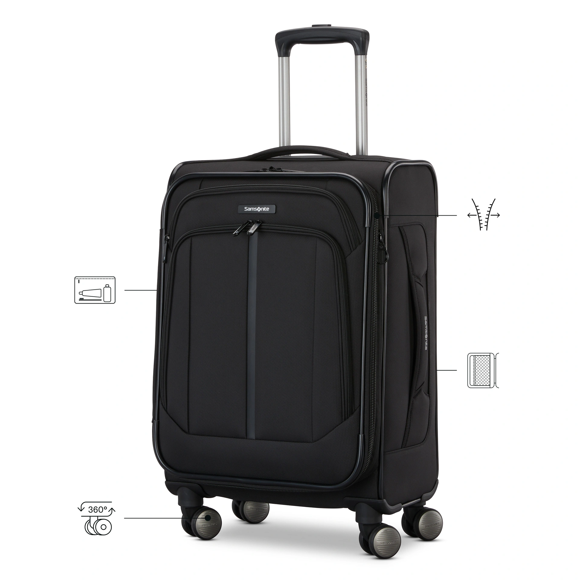 Samsonite Ascella 4.0 25 Inch Softside Expandable Checked Spinner