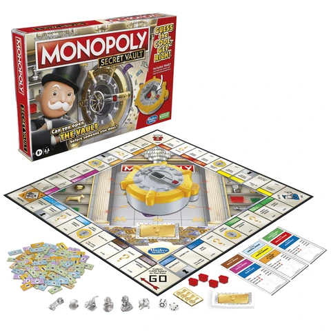 Monopoly Secret Vault Board Game for Kids Ages 8+, Family