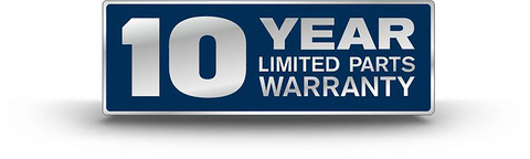 10-year limited parts warranty* on the drive motor and stainless steel wash basket  