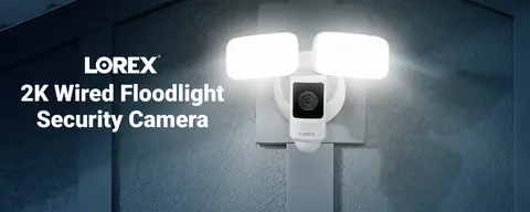 Lorex Floodlight Surveillance Cameras Lorex 2K Wired Floodlight