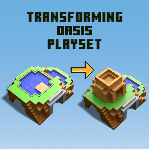 Minecraft transforming oasis hot playset