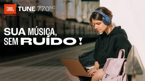 Fone de Ouvido JBL Tune 770NC, Bluetooth com redutor de Ruídos