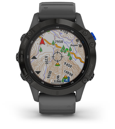 Garmin 010-02410-10 fēnix 6 Pro Solar Multisport GPS Watch (47 mm Case,  Black with Slate Gray Band) 