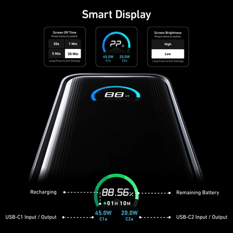 Anker Prime Power Bank (9.6K, 65W, Fusion) Black A1339111-1 - Best Buy