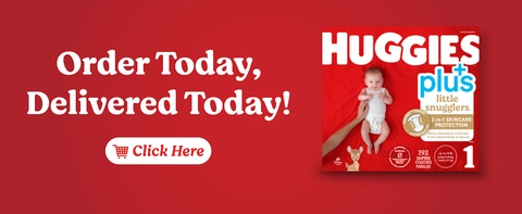 Get Huggies Little Snugglers Plus baby diapers delivered today only from Costco