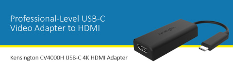 Certified to Work with Chromebook Kensington CV4000H USB-C 4K HDMI Adapter 