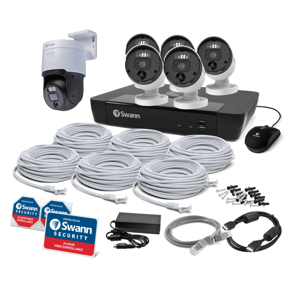 NEW Swann SONVK-890005B1PT-US Pro Security System Surveillance 4K Cam