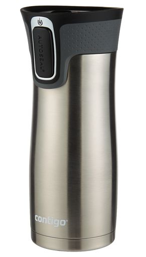  Contigo West Loop Stainless Steel Vacuum-Insulated Travel Mug  with Spill-Proof Lid, Keeps Drinks Hot up to 5 Hours and Cold up to 12  Hours, 16oz 2-Pack, Very Berry & Steel 