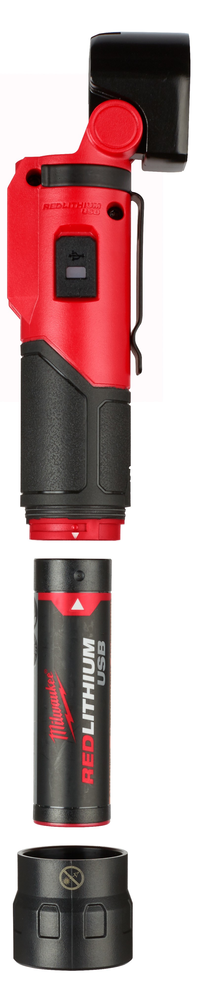 Home And Garden Milwaukee 2113 21 Red Lithium Usb Rechargeable Pivoting Flashlight 500 Lumens 3709