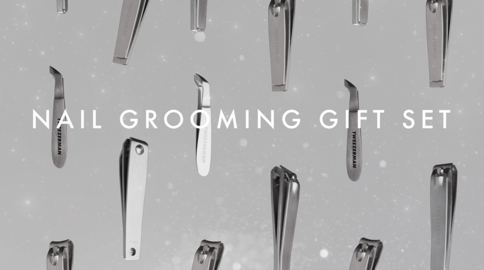 Tweezerman Nail Grooming Gift Set Mini Clipper, Cuticle Toenail Includes and Clipper Fingernail Nipper
