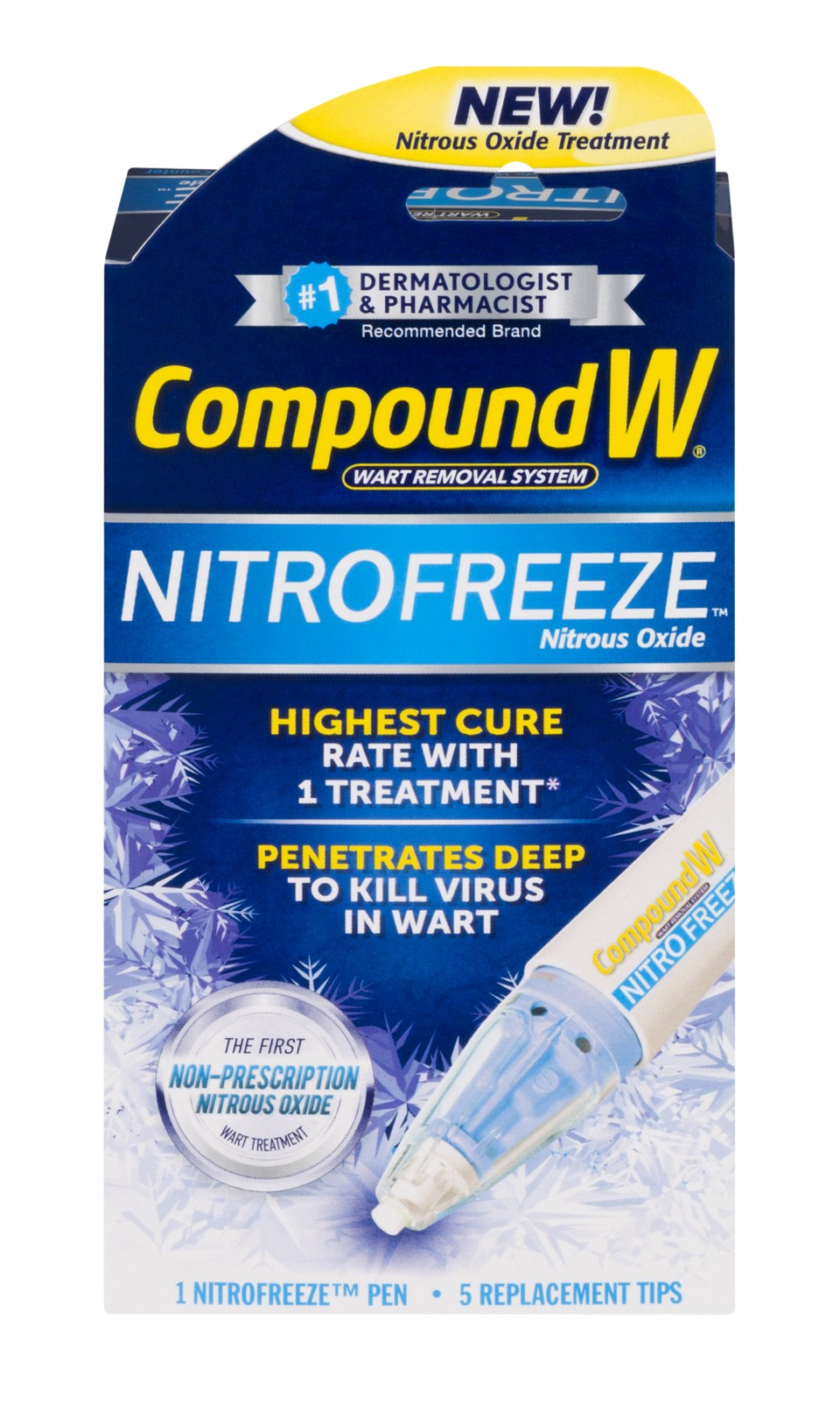Compound W Nitro freeze Wart Remover, Maximum Freeze, 6 Applications