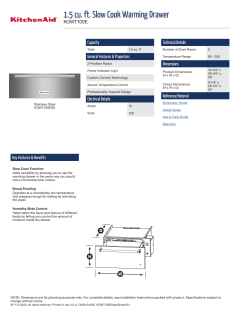 KitchenAid 30 Stainless Steel Slow Cook Warming Drawer