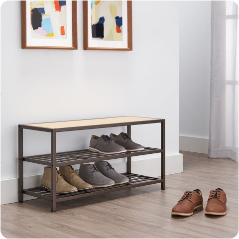 bronze shoe rack