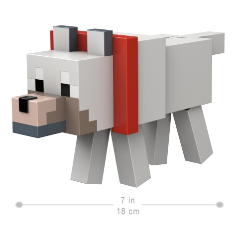 Minecraft wolf hot sale figure