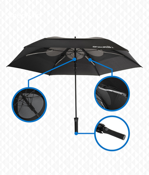 ShedRain 62 Vortex Vented Golf Umbrella, 2-pack