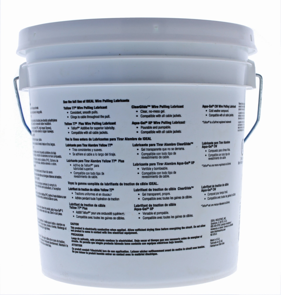 Ideal - 1 Gallon Pail, Blue Wire Pulling Lubricant Gel | MSC Direct