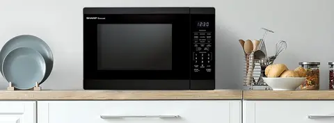1.4 cu. ft. 1100W Black Countertop Microwave Oven | SHARP