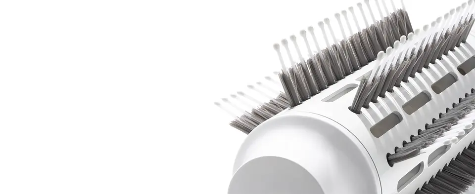 close-up view of the bristles on the AireBrush