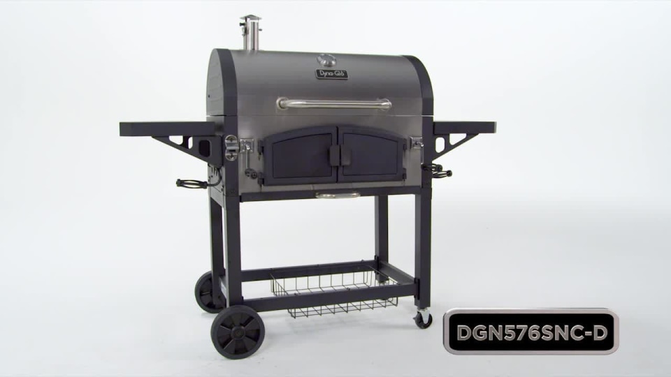 Dyna Glo Dgn576snc D Dual Chamber Stainless Steel Charcoal Bbq Grill 3567