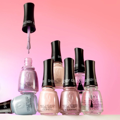Nail polish bottle featured in a product shot