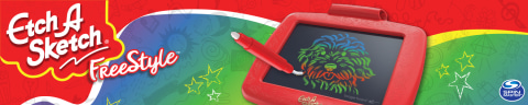 Etch A Sketch Freestyle, Drawing Tablet with 2-in-1 Stylus Pen and  Paintbrush, Magic Screen, Kids Toys for Ages 3 and