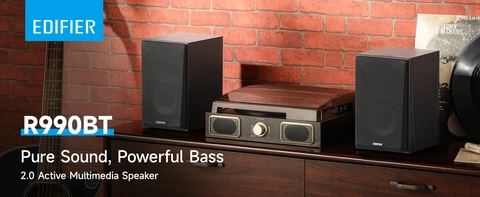 Edifier R990BT 2.0 Active Bluetooth Bookshelf Speakers, Powered