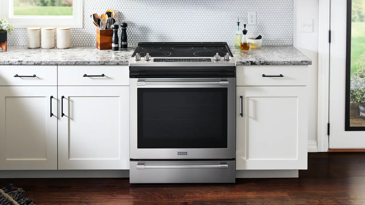 Maytag - 6.4 cu. ft Electric Range in Stainless - YMES8800FZ