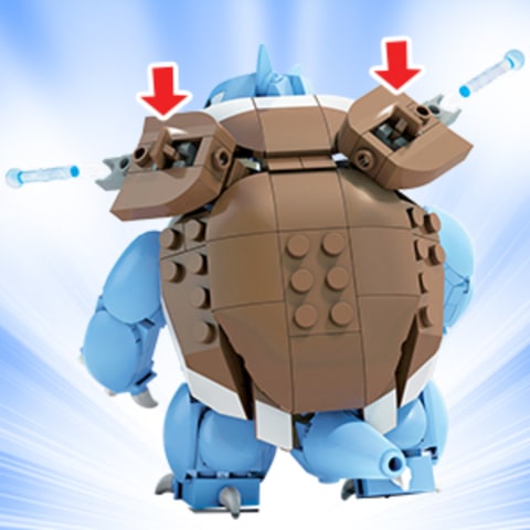  ​MEGA Pokémon Blastoise building set with 284 compatible bricks  and pieces and Poké Ball, toy gift set for ages 10 and up : Toys & Games