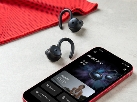 Workout Bluetooth Sport True X10 Earbuds,Black Wireless Sport Headphones Soundcore Stereo 5.2