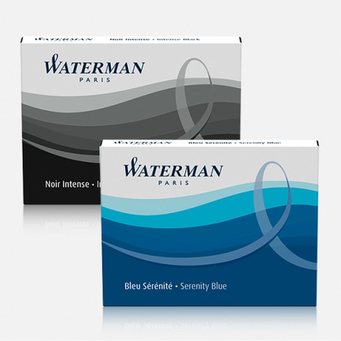 Waterman cartouches d'encre Standard Long, bleu (Serenity