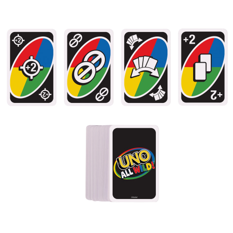 Mattel games, uno all wild, gioco di carte per famiglie e bambini 7+ anni,  hhl33 - Toys Center