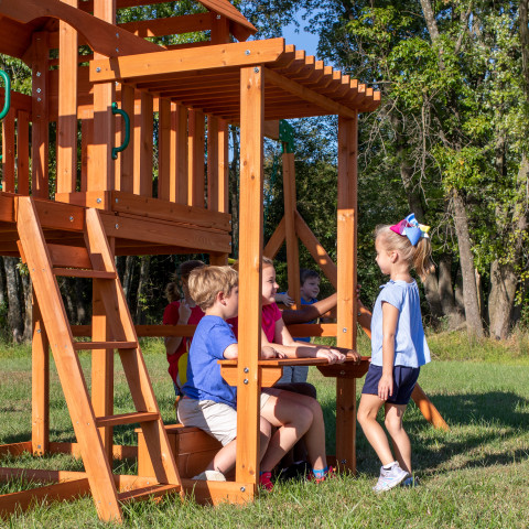 Monticello wooden sales swing set