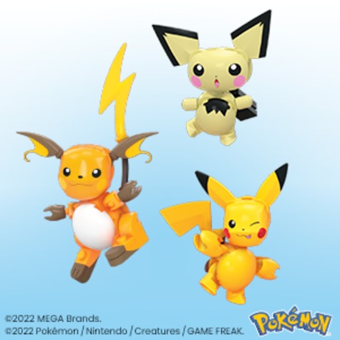 MEGA Pokémon Pikachu Evolution Set - 160 Bricks, Ages 7+ 