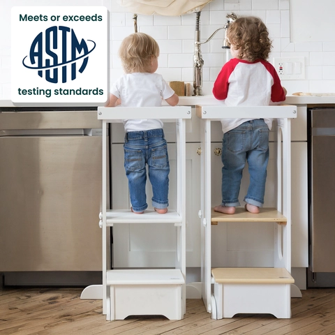 Little Partners Foldable Toddler Learning Tower, Adjustable
