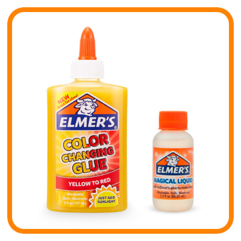  Elmer's Colour Changing Slime Kit, Slime Supplies Include  Colour Changing Glue, with Magical Liquid Slime Activator, Activates with  UV Light